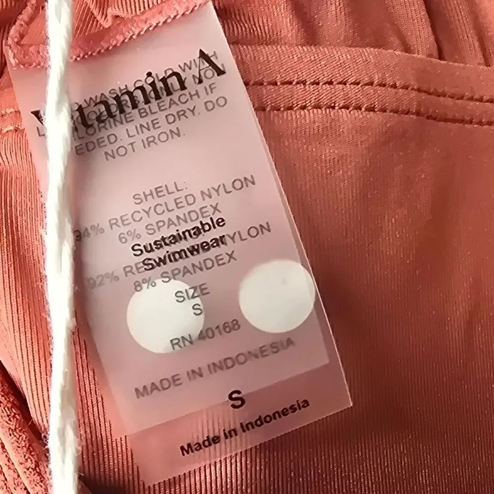 Vitamin-A Women's Pink and Orange Swimsuit-one-piece